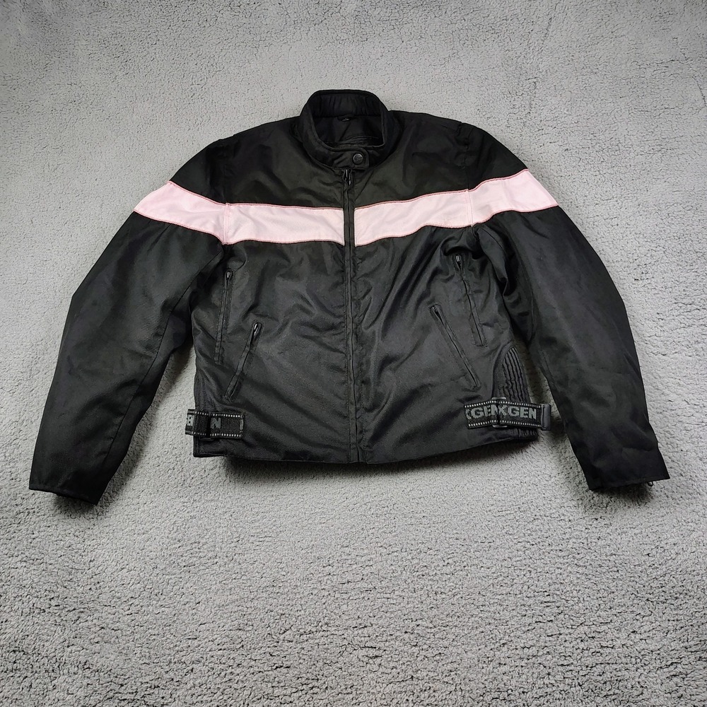 Women's XXL 2X Motorcycle Biker Jacket Optional Vents Zip Out Liner Waterproof
